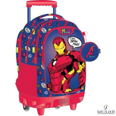 Cartable a roulettes MUST IRONMAN AVENGERS NYC 44 cm