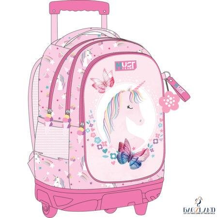 Cartable a roulettes MUST Pink Unicorn 44 cm