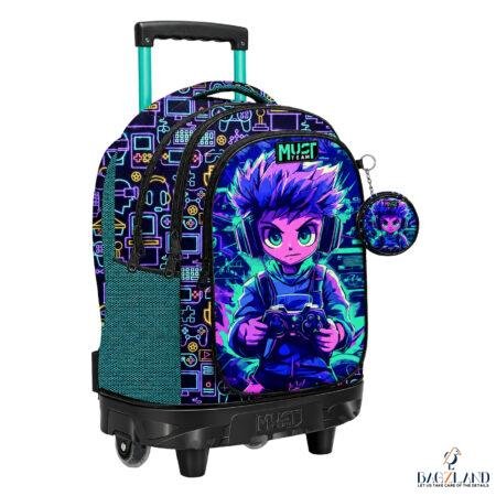 Cartable a roulettes MUST ANIME boy  44 cm
