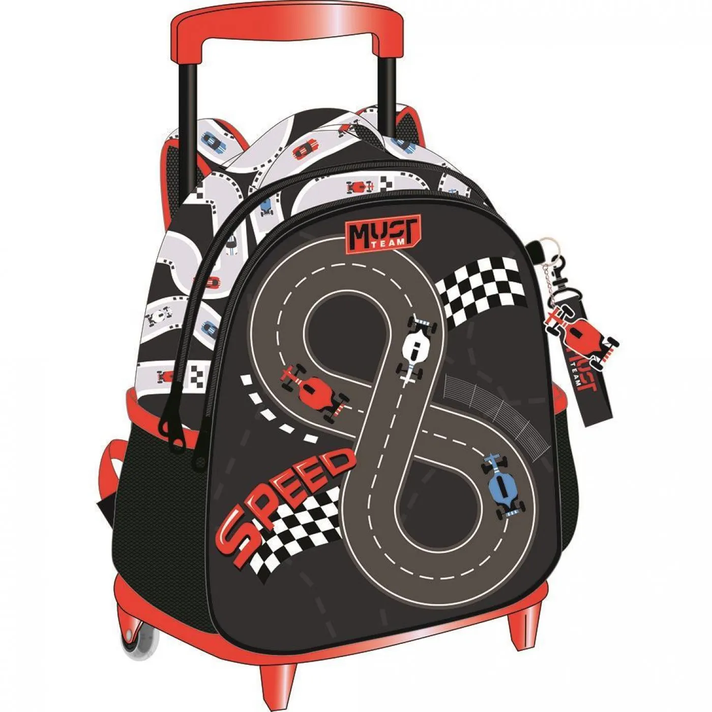 Cartable a roulettes Creche MUST Racing Cars 31 cm