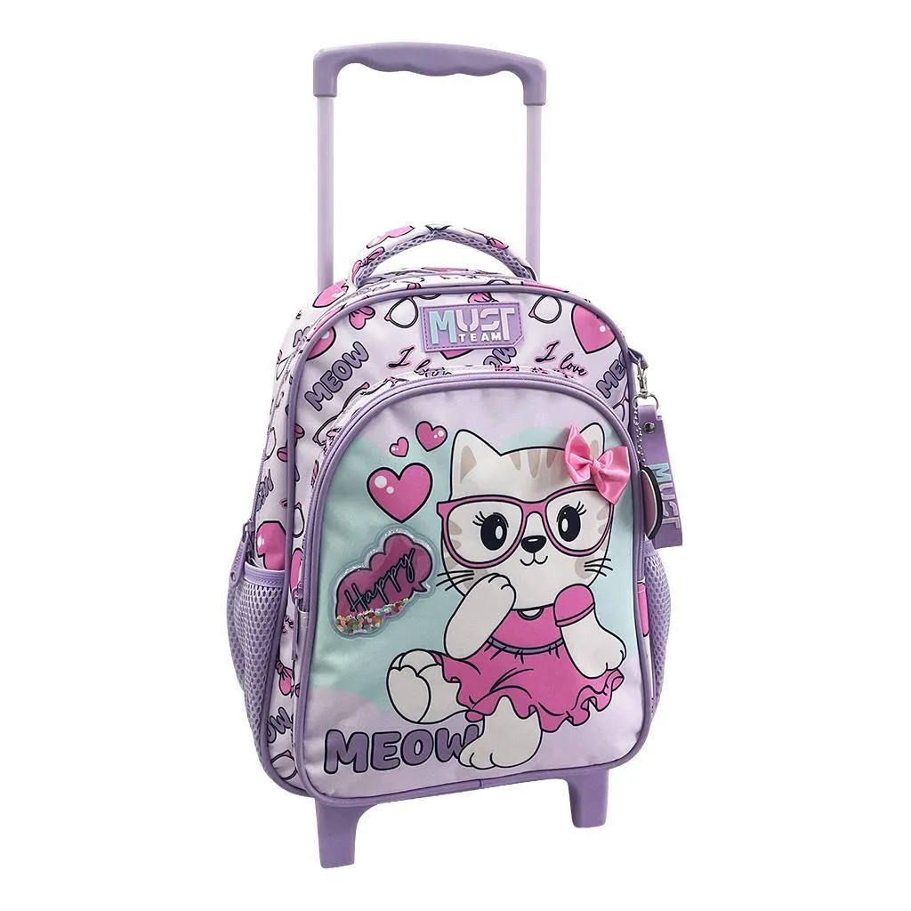 Cartable a roulettes Creche MUST TMeow With Glasses 31 cm