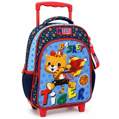 Cartable a roulettes Creche MUST Tiger Basketball 31 cm