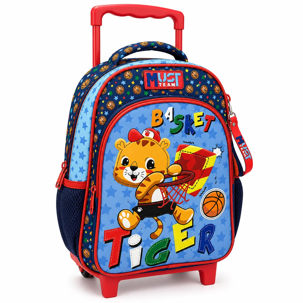 Cartable a roulettes Creche MUST Tiger Basketball 31 cm