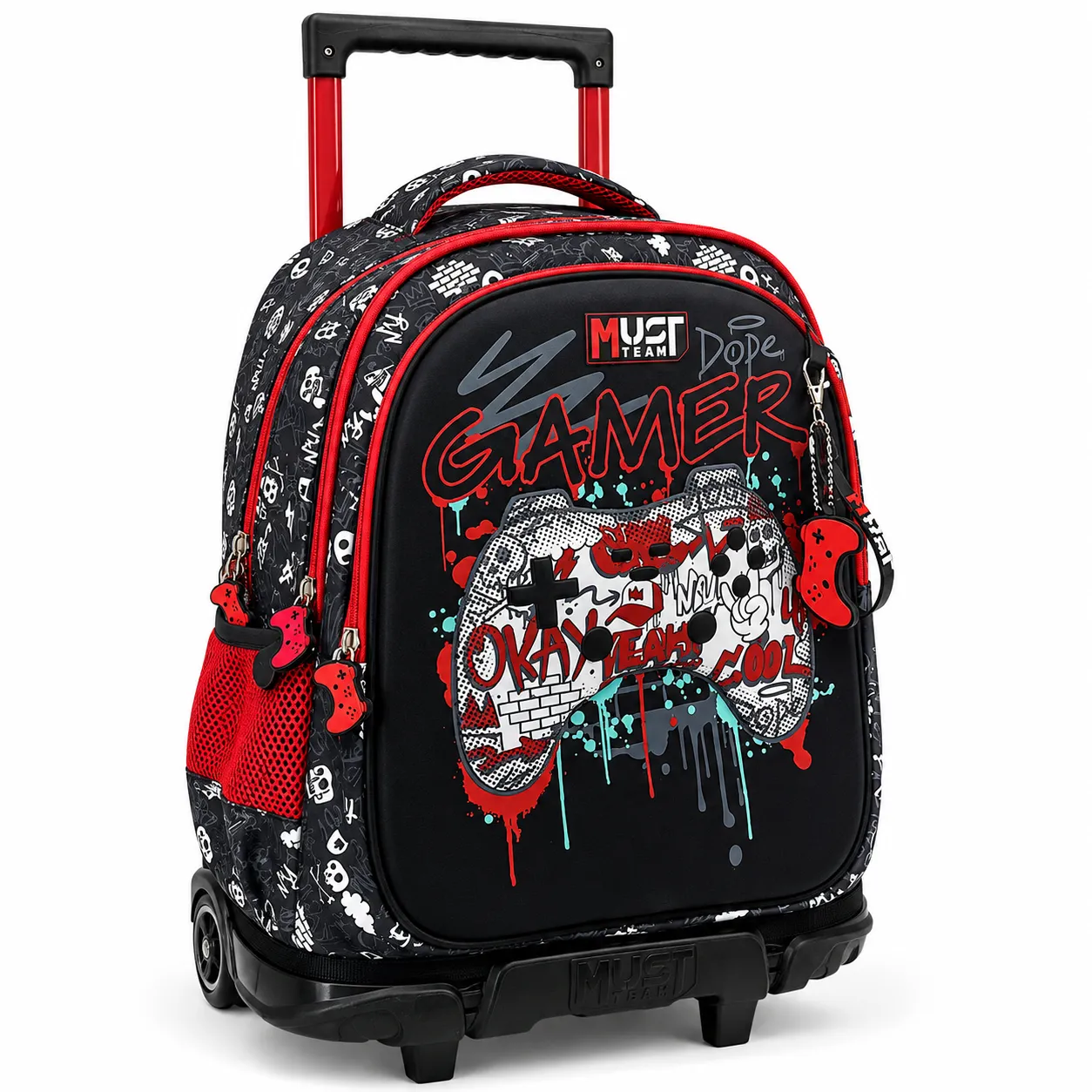 Cartable a roulettes MUST DOPE GAMER  44 cm