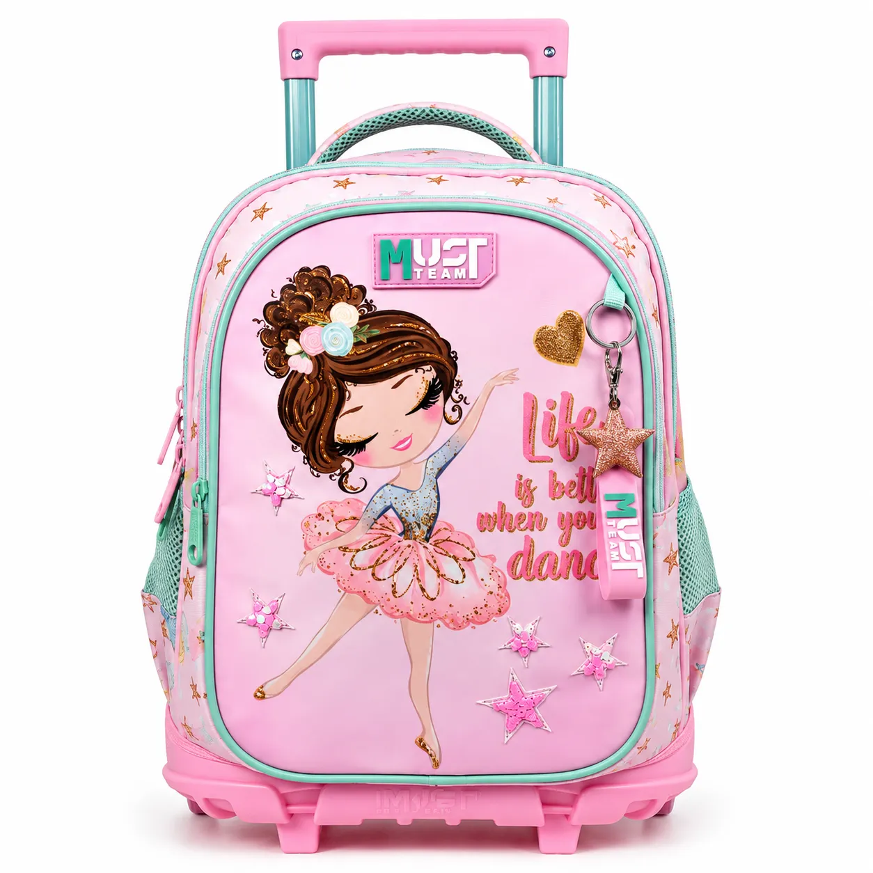 Cartable a roulettes MUST LIFE IS BETTER  44 cm