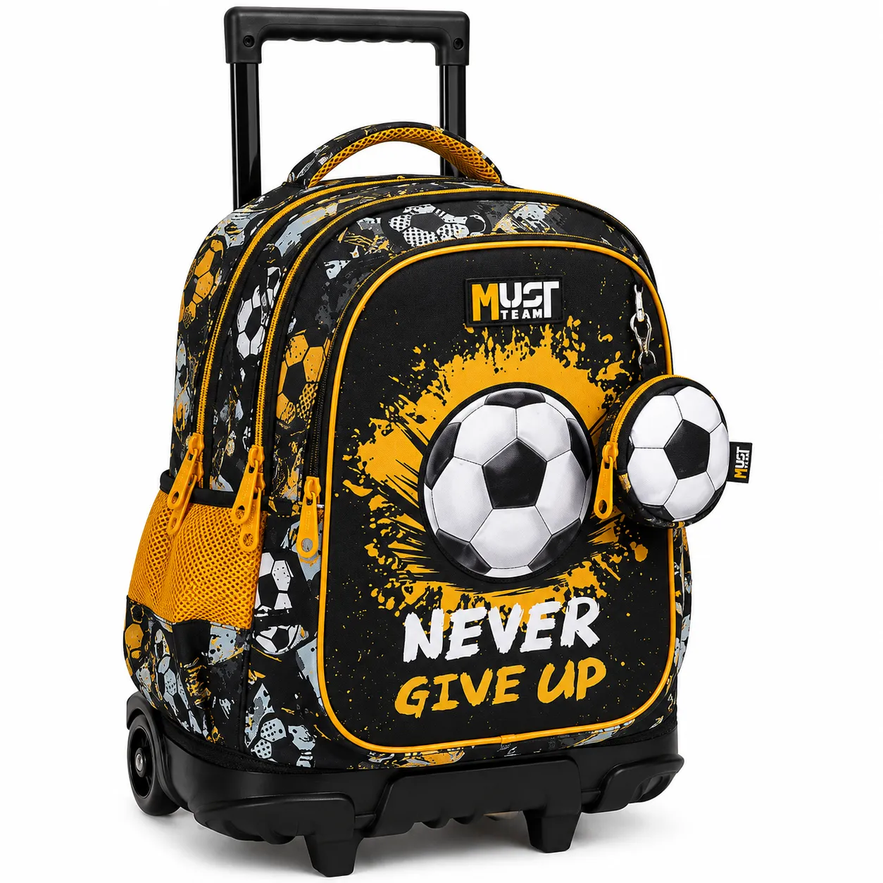 Cartable a roulettes MUST NEVER GIVE UP  44 cm