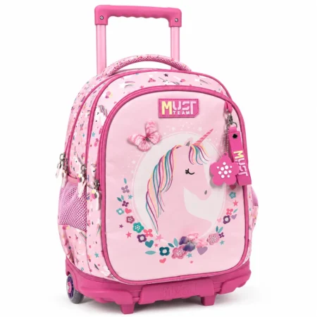 Cartable a roulettes MUST Pink Unicorn 44 cm