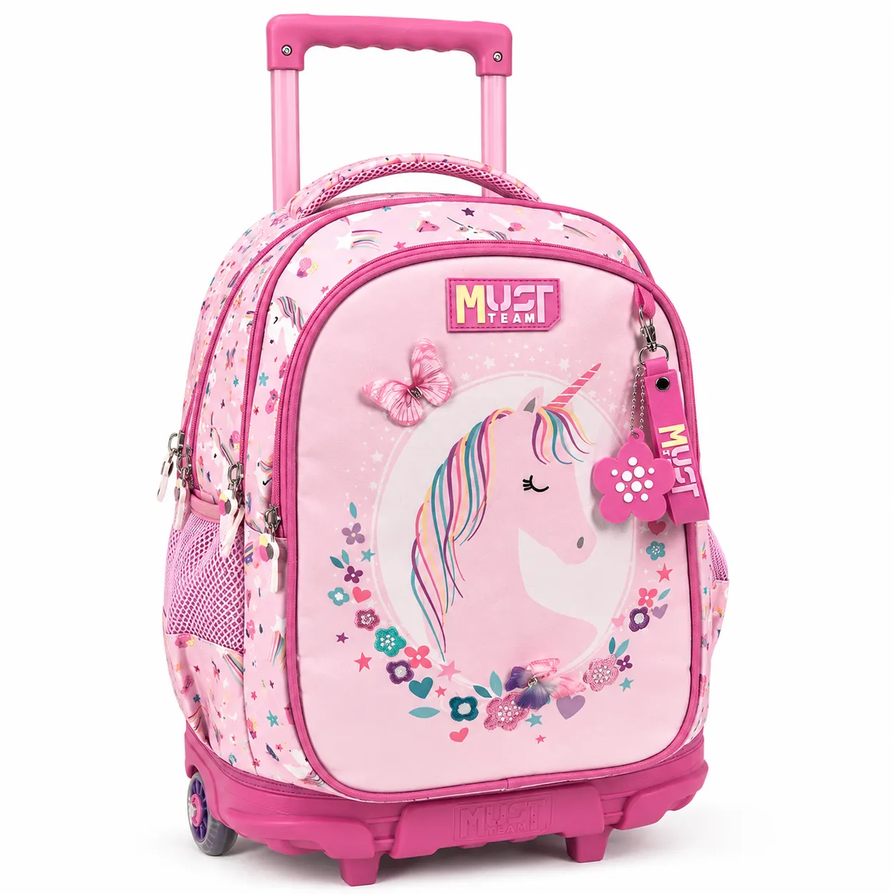 Cartable a roulettes MUST Pink Unicorn 44 cm