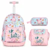 Cartable a roulettes SUPERPACK PASTEL LOVE 3pcs