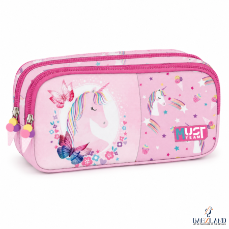 TROUSSE MUST Pink Unicorn double compartiment