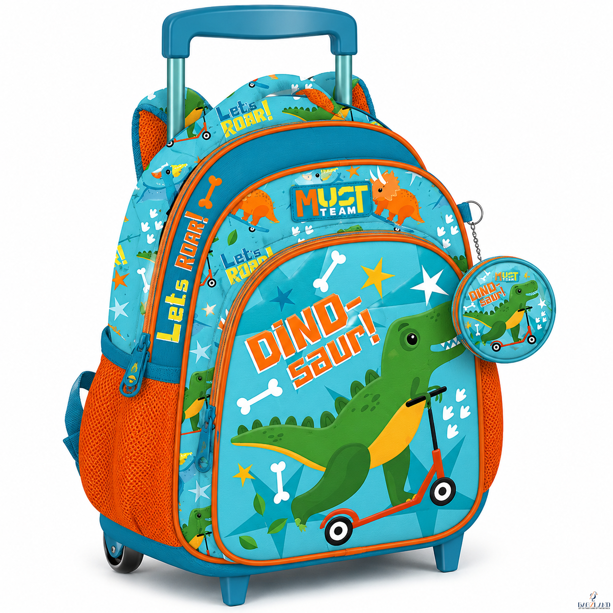 Cartable a roulettes Creche MUST Dinosaur In Scooter 31 cm