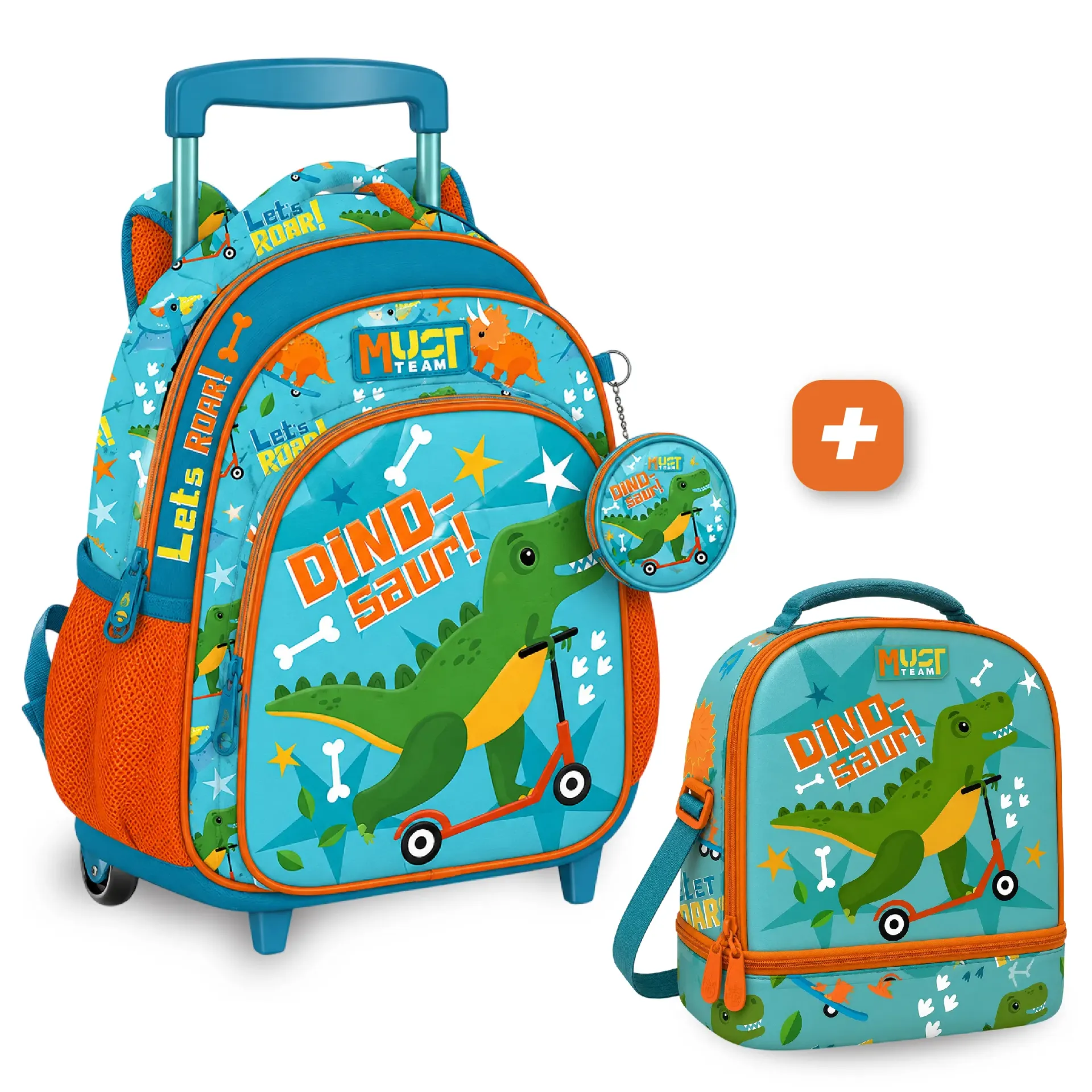 PACK 2 PIECES MUST Dinosaur In Scooter 31 cm