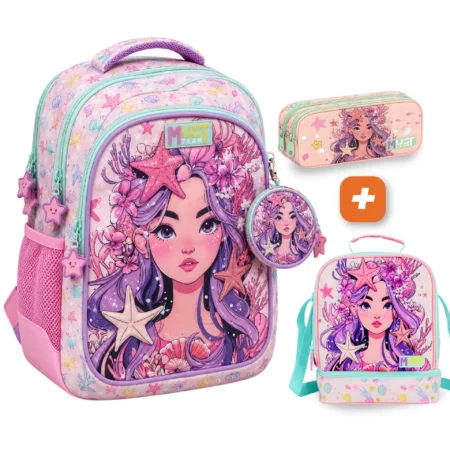 PACK SAC A DOS 3 pieces girl starfish 43 cm