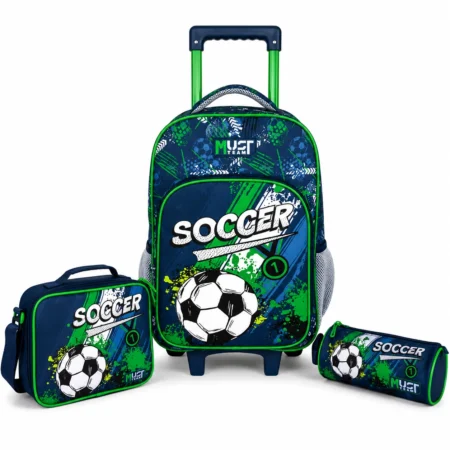 Pack Cartable a roulettes primaire Must SOCCER 43cm 3 Pieces