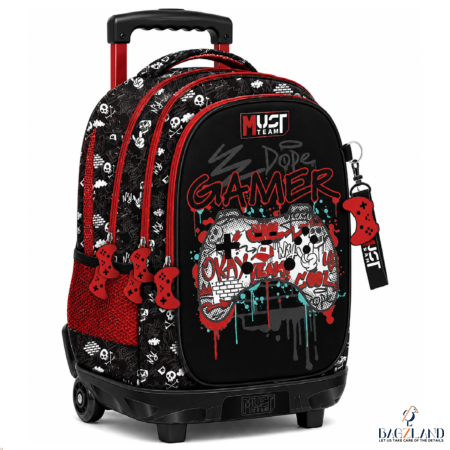 Cartable a roulettes MUST DOPE GAMER  44 cm