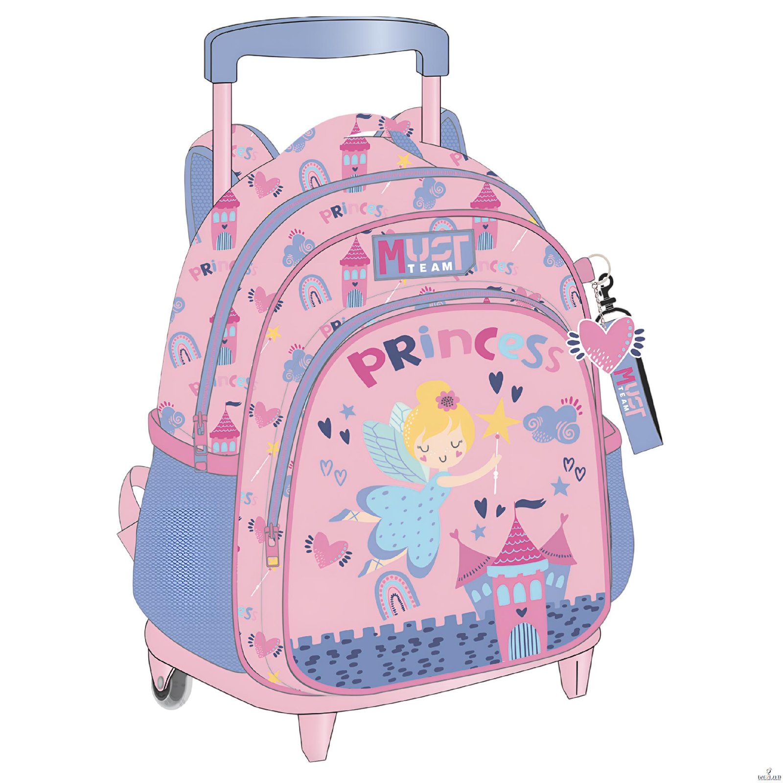 Cartable a roulettes Creche MUST Princess 31 cm