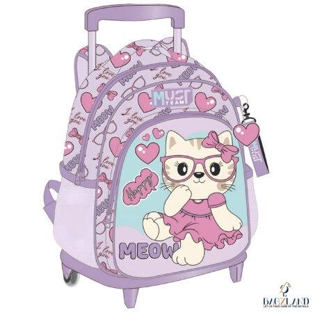Cartable a roulettes Creche MUST Meow With Glasses 31 cm