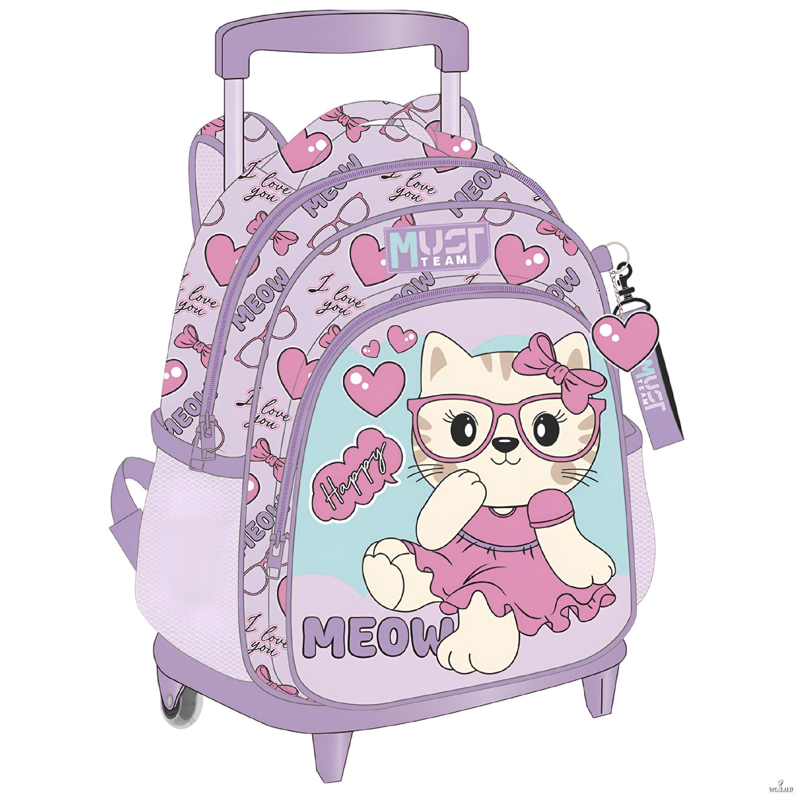 Cartable a roulettes Creche MUST Meow With Glasses 31 cm