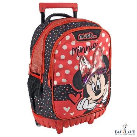Cartable a roulettes MUST Minnie Glitter bow 45 cm
