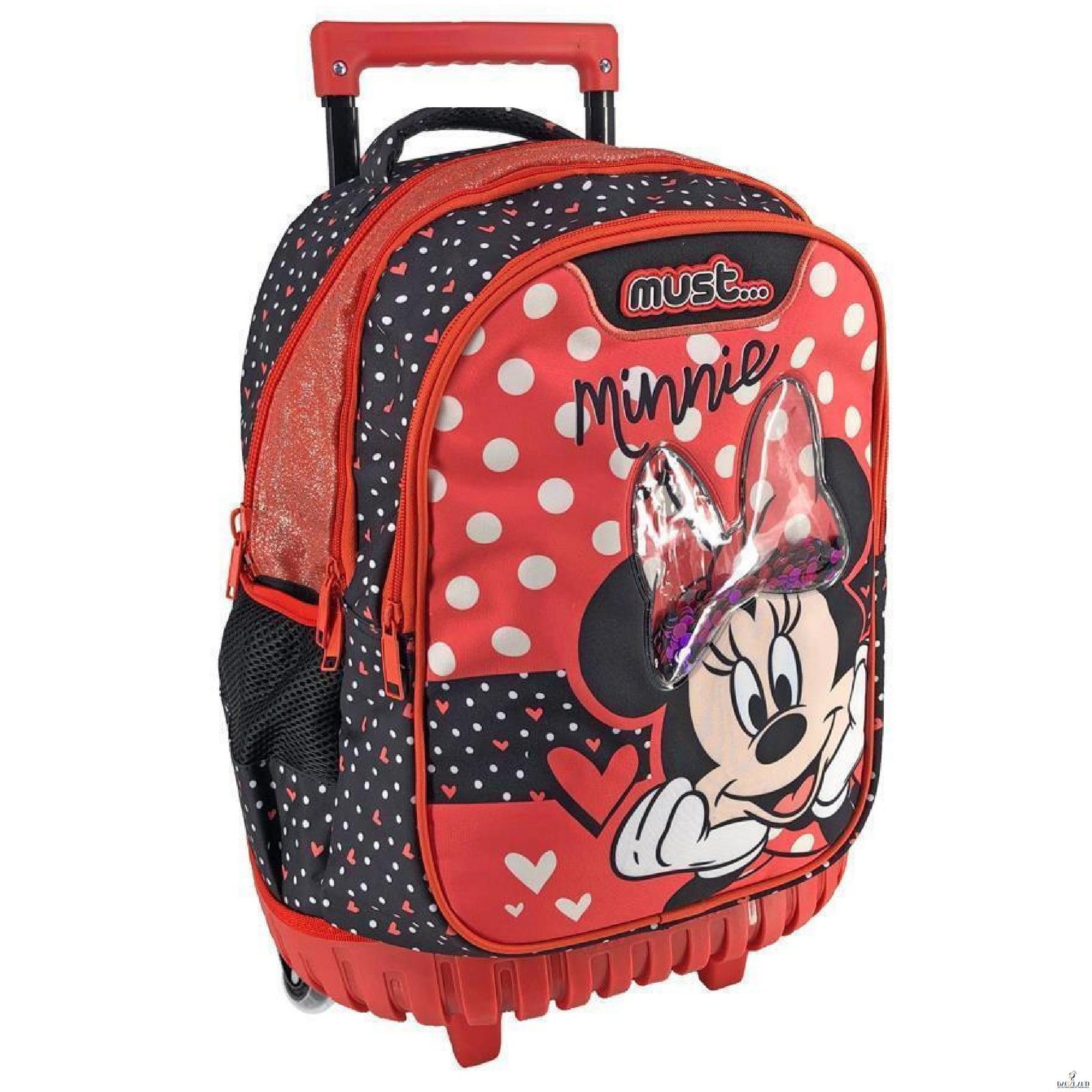 Cartable a roulettes MUST Minnie Glitter bow 45 cm