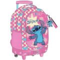 Cartable a roulettes MUST STITCH PINK  44 cm