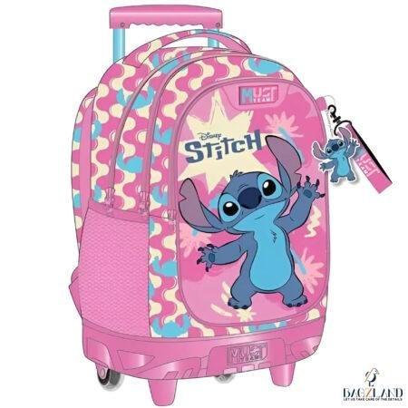 Cartable a roulettes MUST STITCH PINK  44 cm