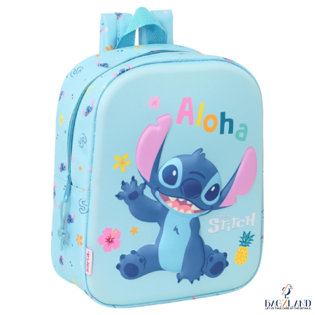 Sac à dos creche STITCH 3D Aloha 27 cm
