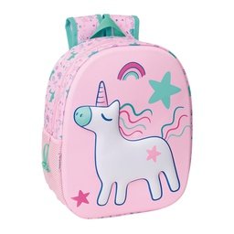 Sac à dos creche 3D Frost Unicornio rosa 33 cm