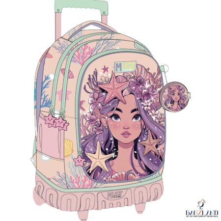 Cartable a roulettes MUST Girl Starfish  44 cm