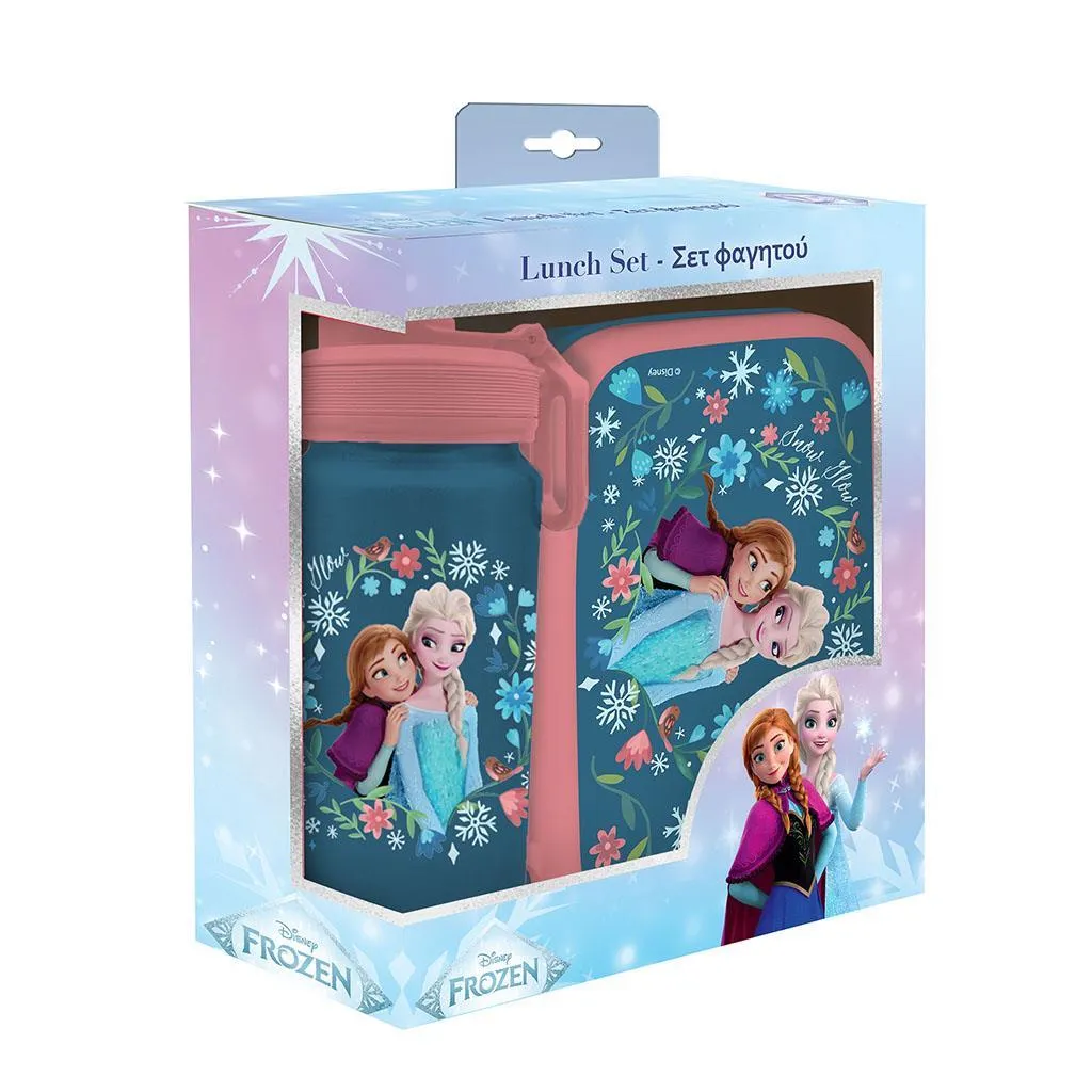 Set de gourde et lunchbox Must FROZEN flowers