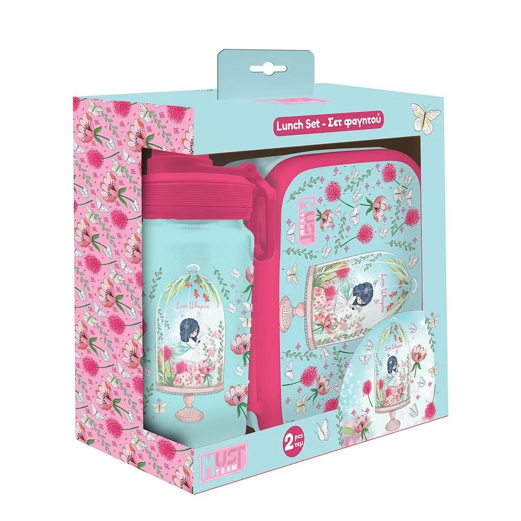 Set de gourde et lunchbox Must Love Whispers