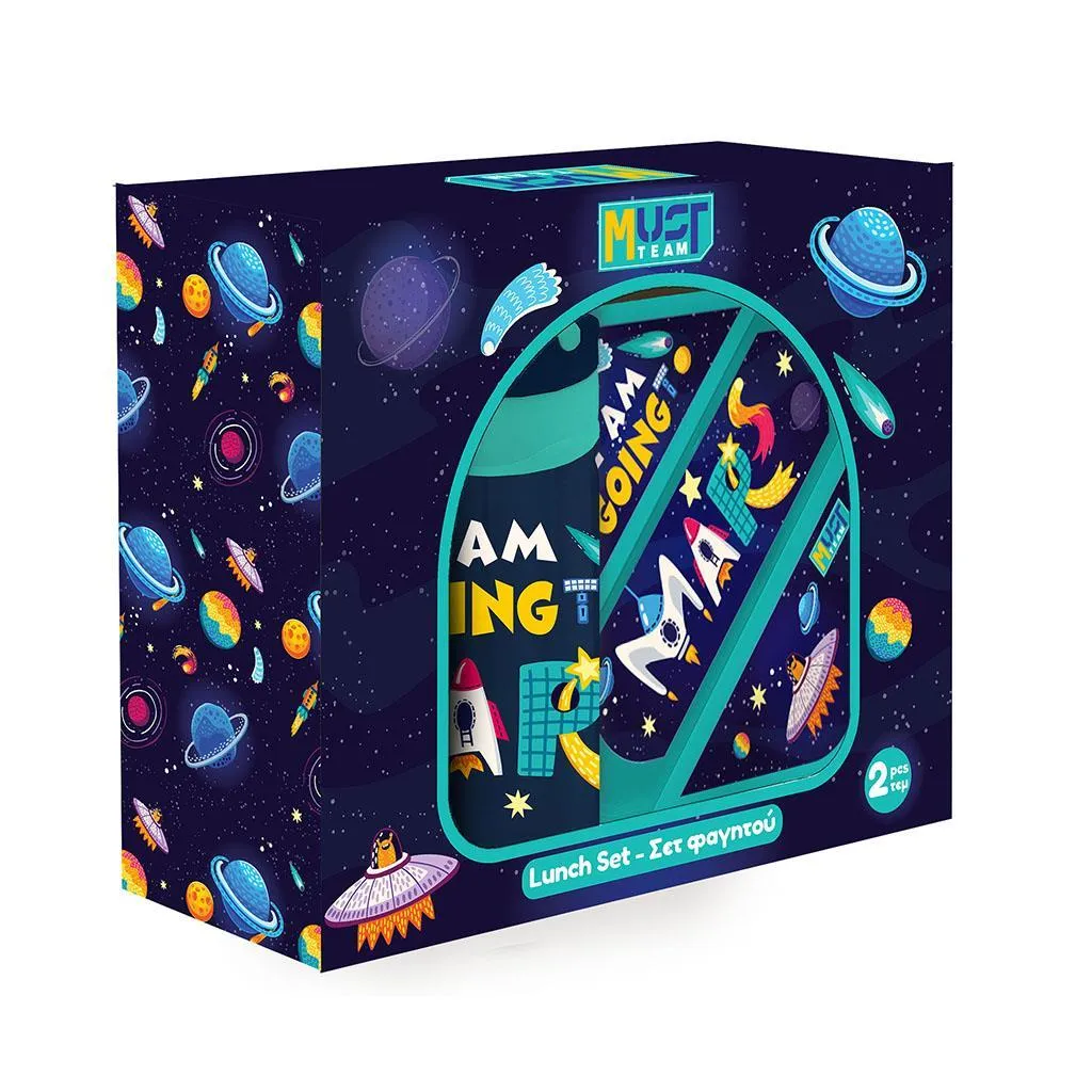 Set de gourde et lunchbox Must Planet Mars