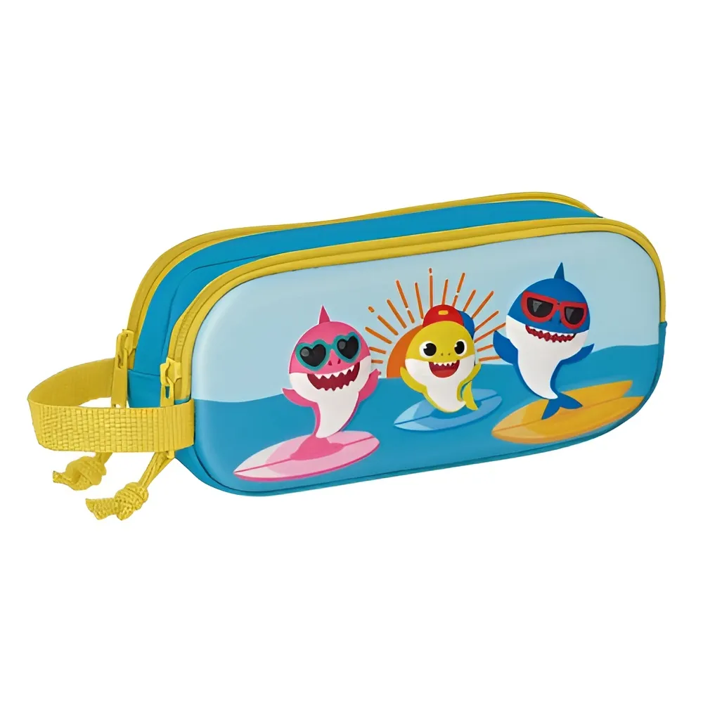 Trousse SAFTA 3D BABY SHARK double compartiments
