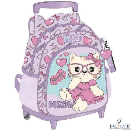 Cartable a roulettes Creche MUST Meow With Glasses 31 cm