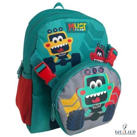 Sac a dos creche Must happy Trucks AVEC GOUTER 36 cm