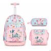 Cartable a roulettes SUPERPACK PASTEL LOVE 3pcs