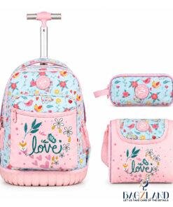 Cartable a roulettes SUPERPACK PASTEL LOVE 3pcs