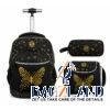 Cartable a roulettes SUPERPACK GOLD BUTTERFLY 3pcs