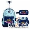 Cartable a roulettes SUPERPACK GIRL POWER 3pcs