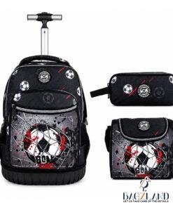 Cartable a roulettes SUPERPACK GOAL TIME 3pcs