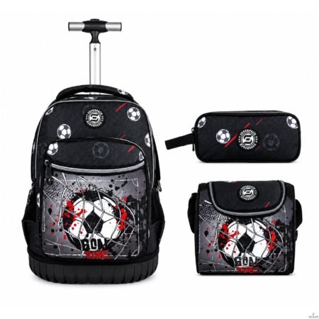 Cartable a roulettes SUPERPACK GOAL TIME 3pcs