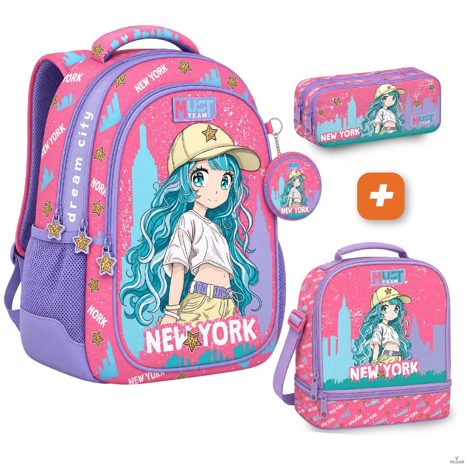 PACK SAC A DOS 3 pieces new york 43 cm