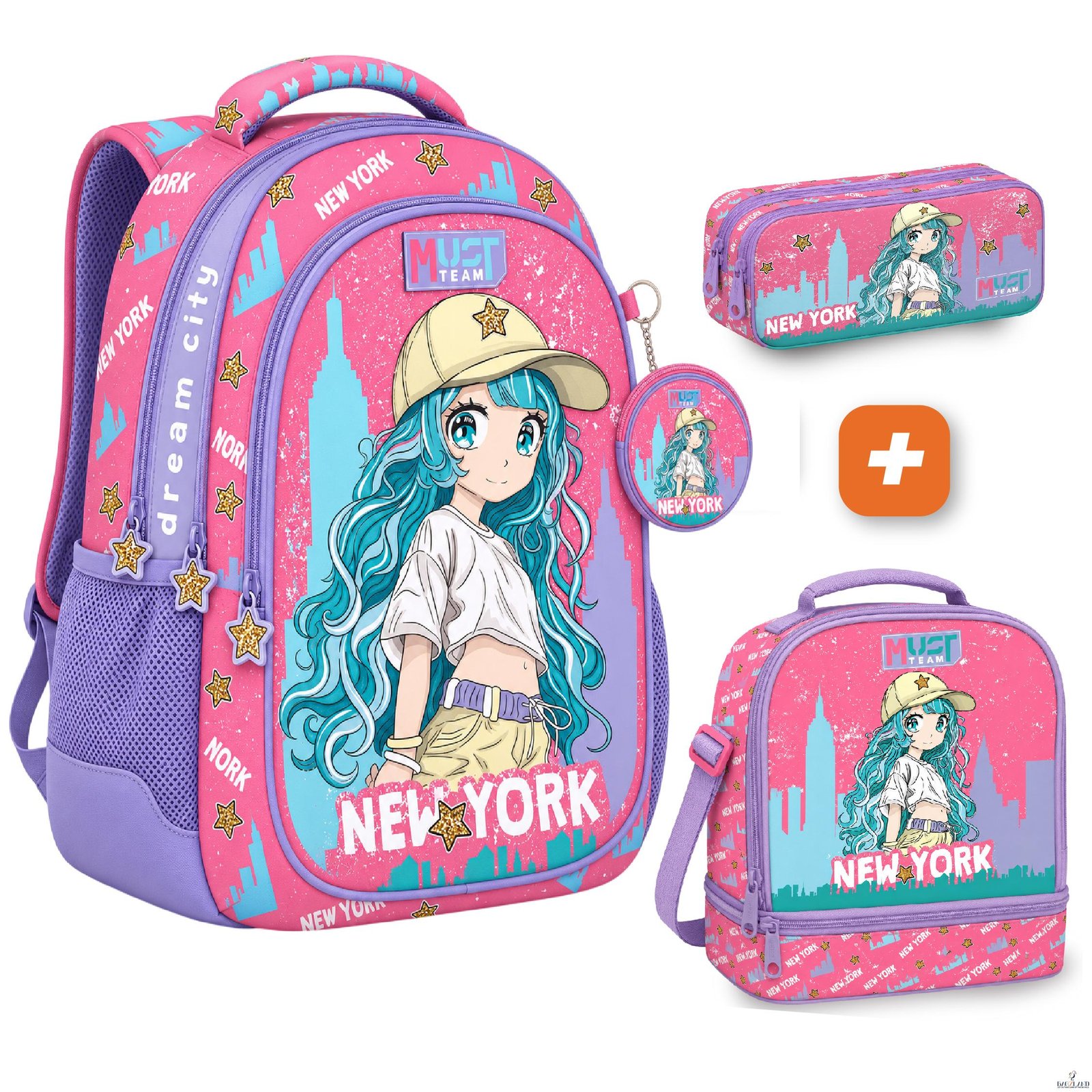 PACK SAC A DOS 3 pieces new york 43 cm