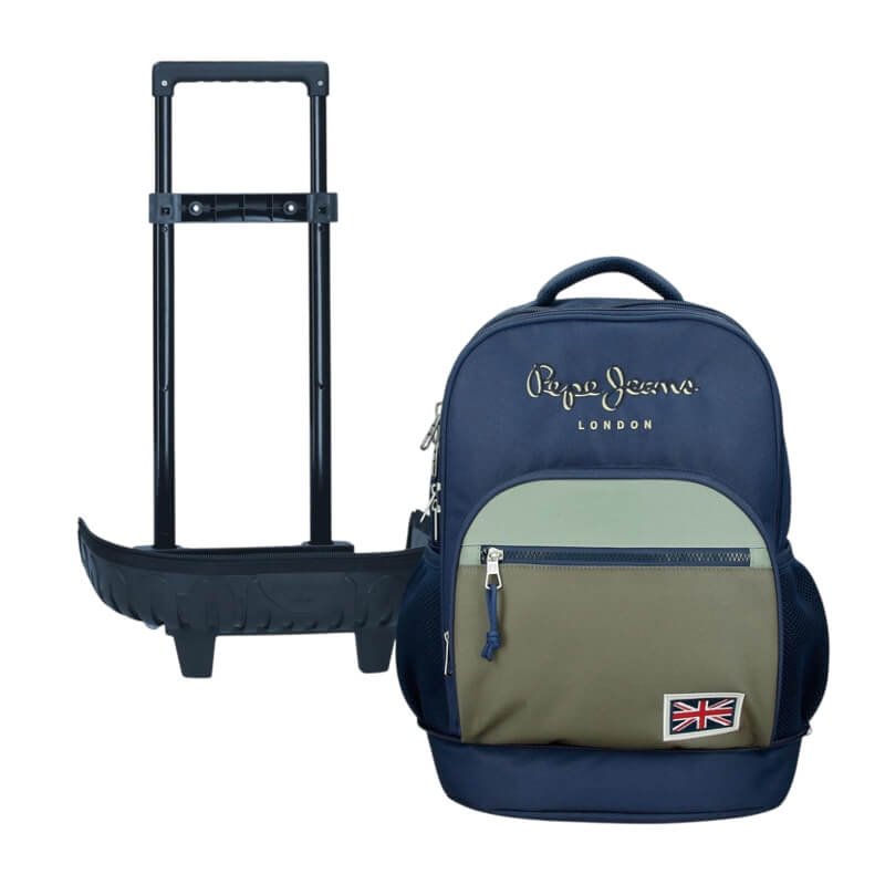 Cartable a roulettes Pepe Jeans  Arwyn marino 43 cm – Image 2