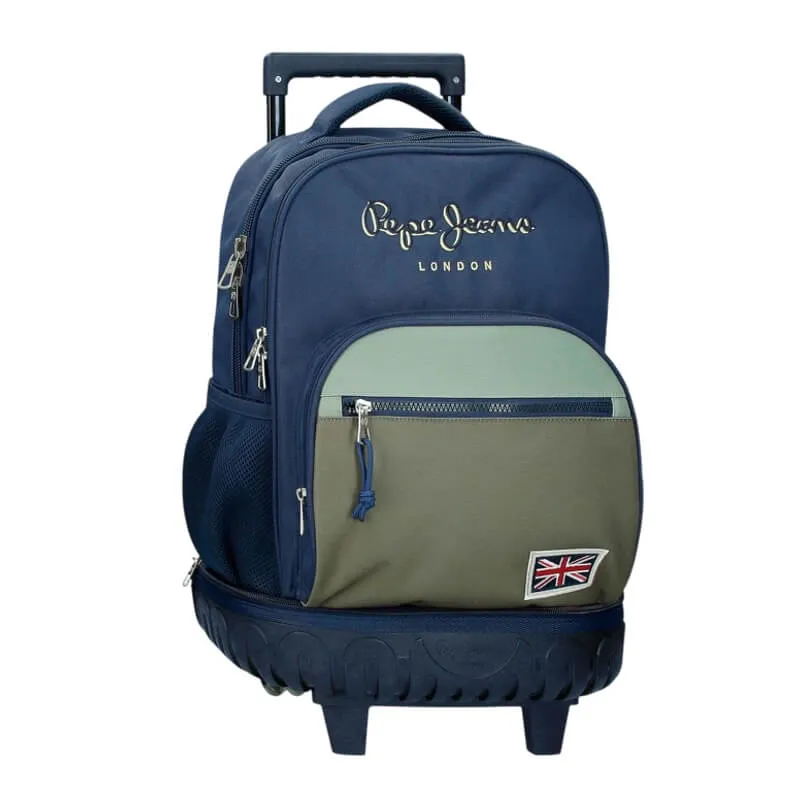 Cartable a roulettes Pepe Jeans  Arwyn marino 43 cm