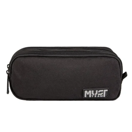 Trousse Must Monochrome Black gray double compartiments