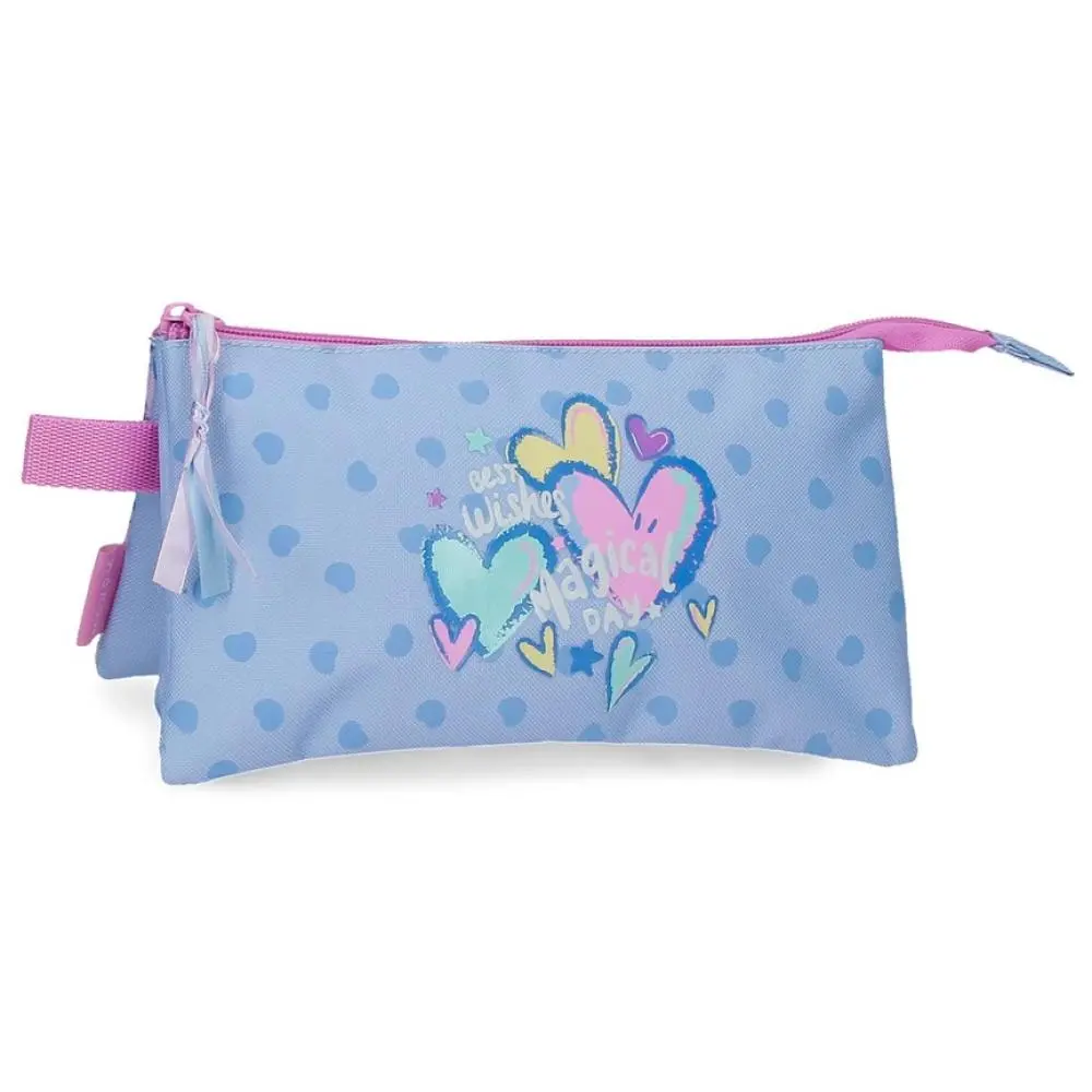 Trousse  MOVOM  Best Wishes blue Tripple compartiments